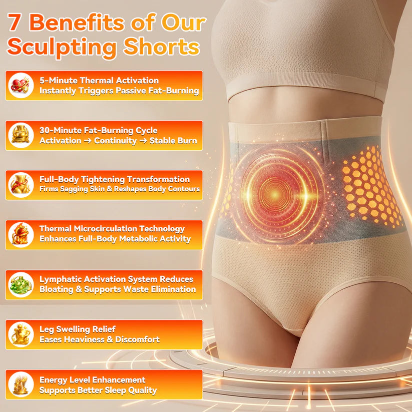 𝐌𝐨𝐫𝐢𝐧𝐠𝐚 & 𝐁𝐞𝐫𝐛𝐞𝐫𝐢𝐧𝐞 4‑In‑1 Micro‑Particle Sculpting & Fat‑Burn Shorts