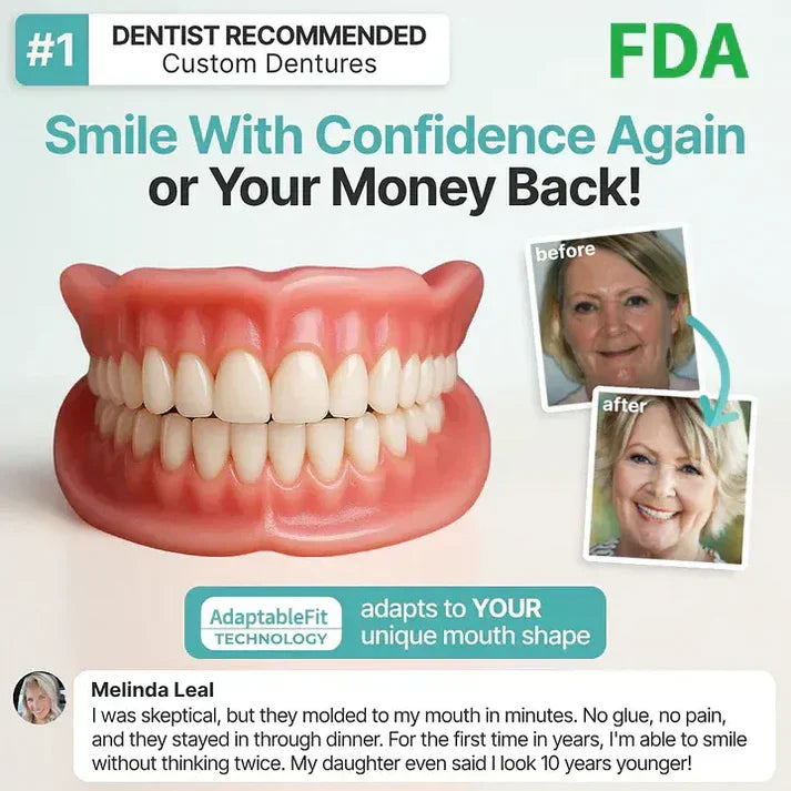 Ends Today: 70% OFF! ⏰tzeternity™ Medical Full Denture with Strong Suctiond Custom-Fit Full Functional Dentures🦷Obtain American Dental Association (ADA) Certification