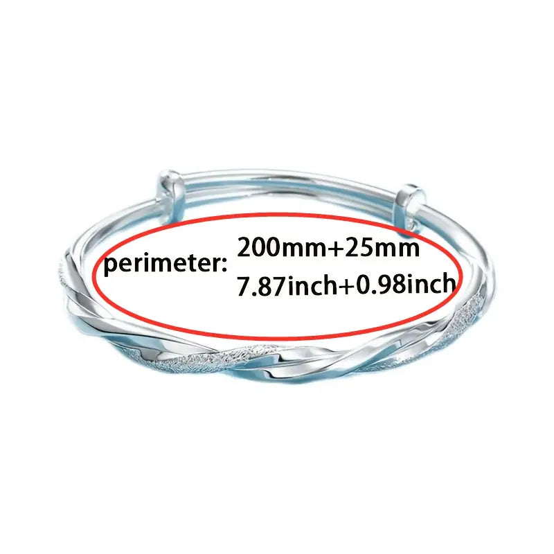 925er Silber schlichte Armreifen