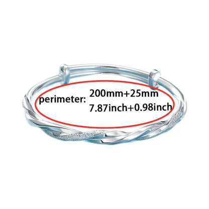 925er Silber schlichte Armreifen