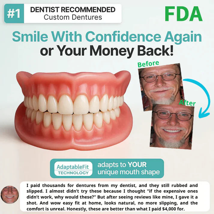 🌎Ends Today: 70% OFF! ⏰Annranic™ Medical Full Denture with Strong Suctiond🦷Obtain American Dental Association (ADA) Certification